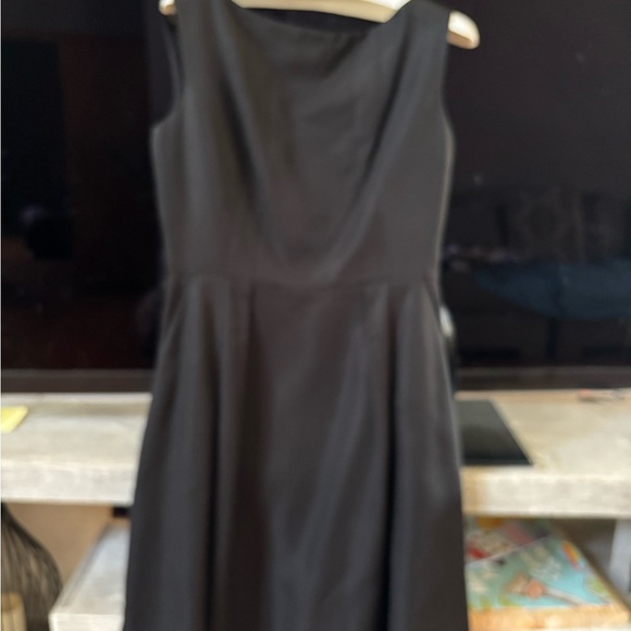 Anne Klein Black Sleeveless Midi Fit-Flare Dress with Pockets - Picture 7 of 9